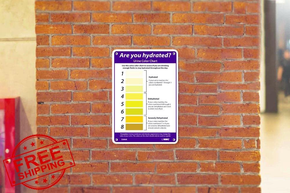 NMC 10″x7″ Aluminum Hydration Color Sign Urine Monitor