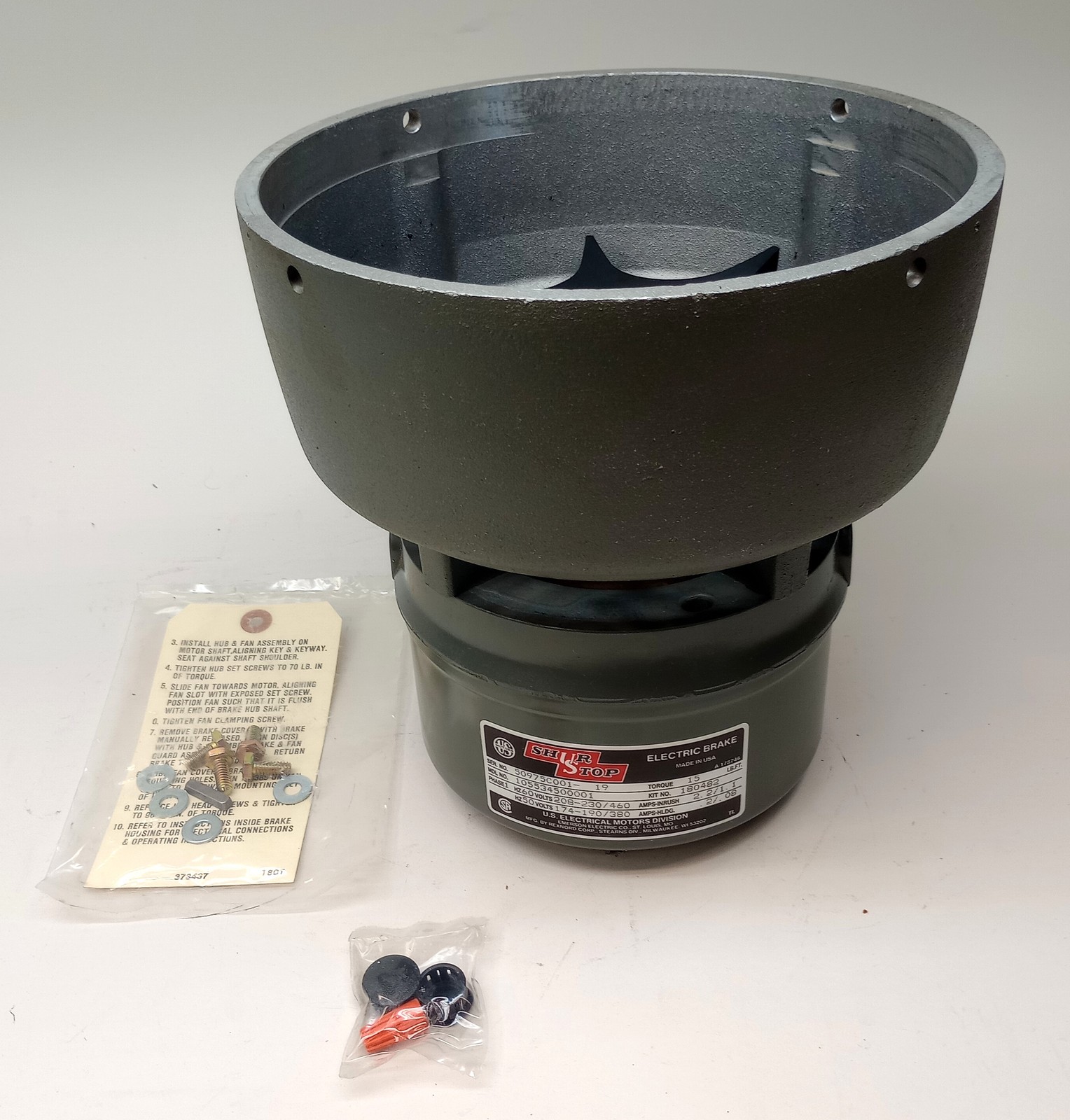 US Motors 105534500001 Electric Brake Kit 180482 Torque 15 LB-FT 208-230/460 V