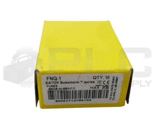 NEW BOX OF 10 BUSSMANN FNQ-1 TIME DELAY FUSE 1A 500VAC
