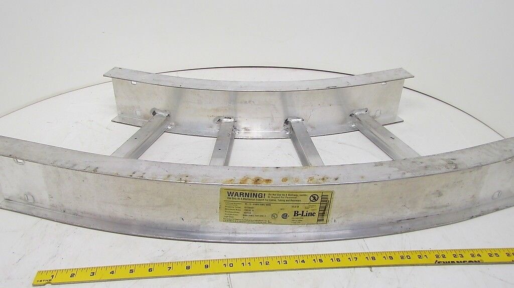 Cooper B-Line Ladder Cable Tray 4A-12-45HB24 hrz Bend 45deg 12″w 4″H 24radi Alum