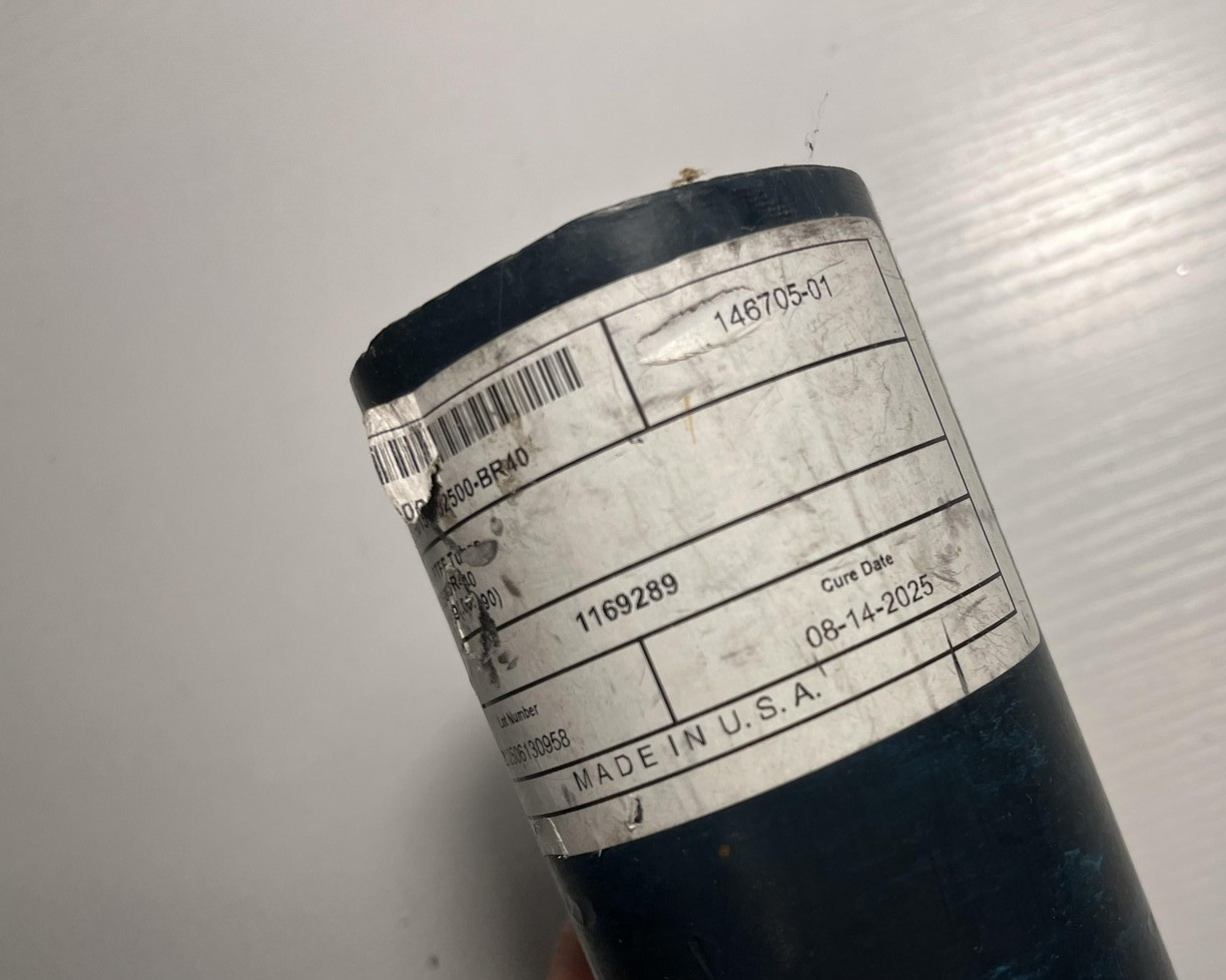 40% Bronze PTFE Tube Bushing Stock TFE0150002500-BR40 Rod Material Made In USA