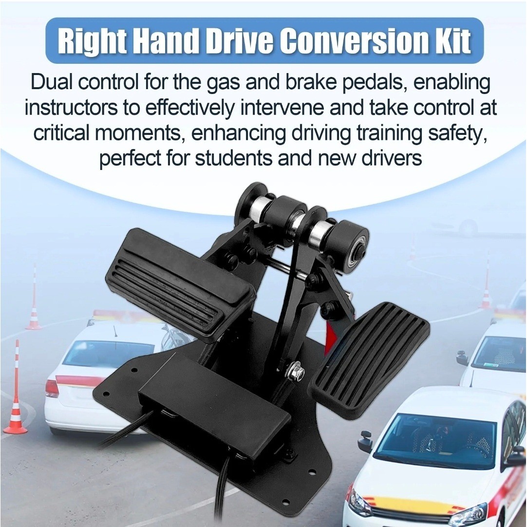 Universal Dual Control Pedal Kit Driving Instructor Gas Brake System PLEASE READ