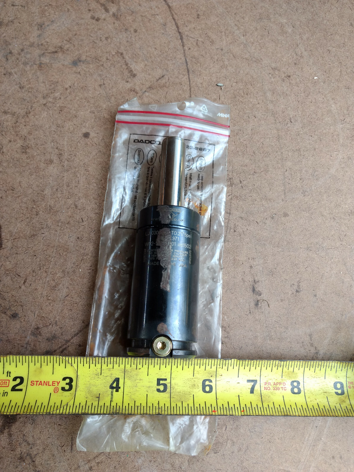 dadco nitrgogen gas spring lj.030 to .217 kit rk.973 w02- md1502