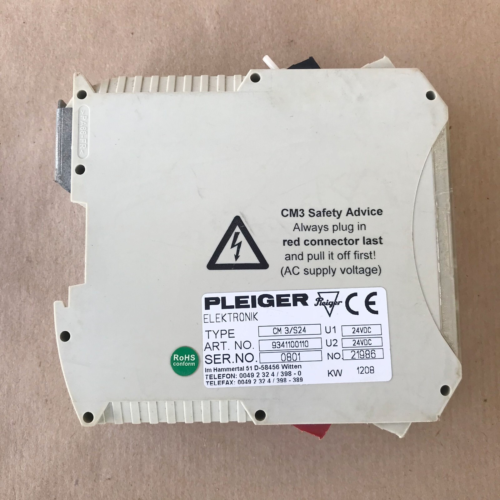 Pleiger CM3/S24 Control Module 9341100110