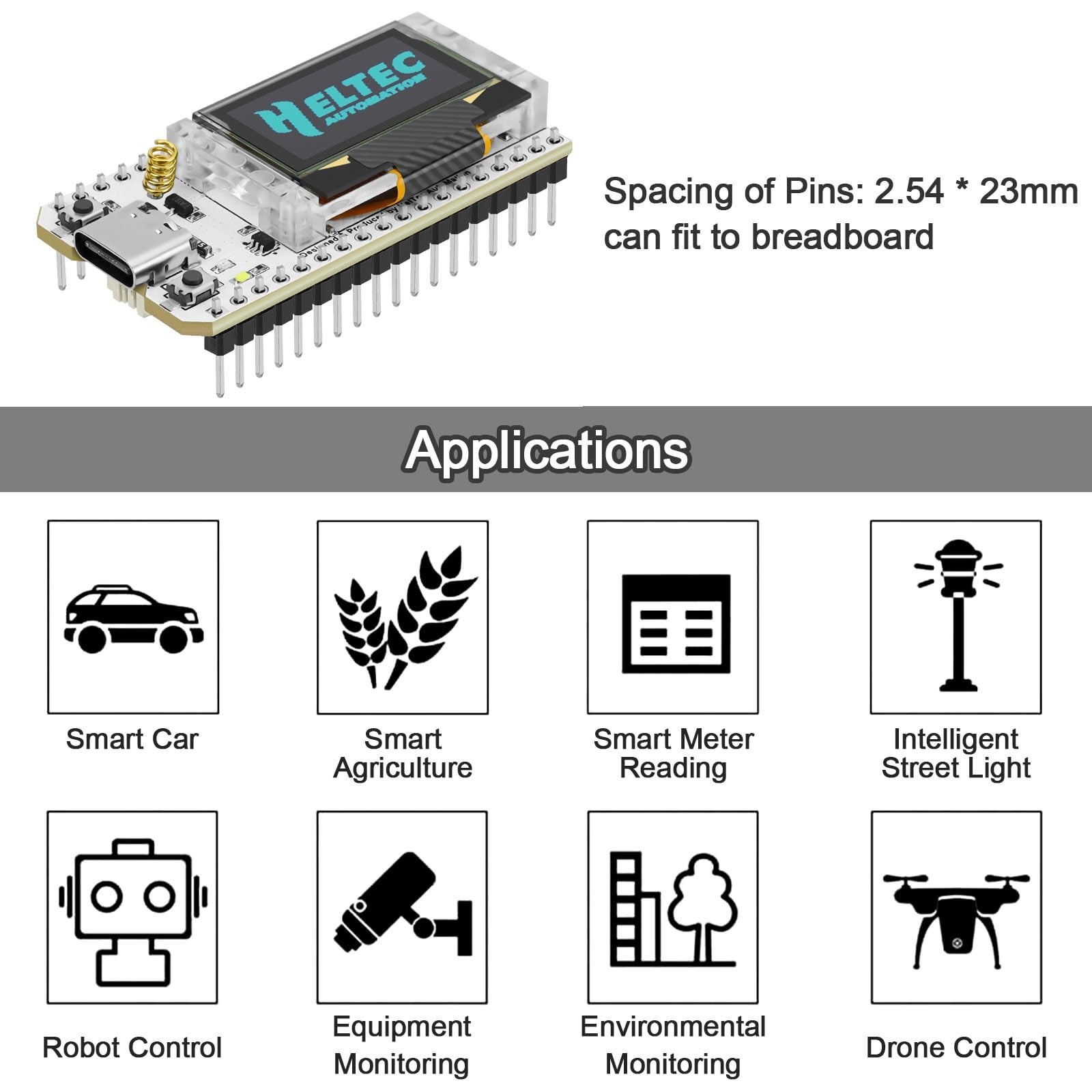 2 Set ESP32 LoRa V3 Development Board with 915 MHz Antenna and Case Integrate…