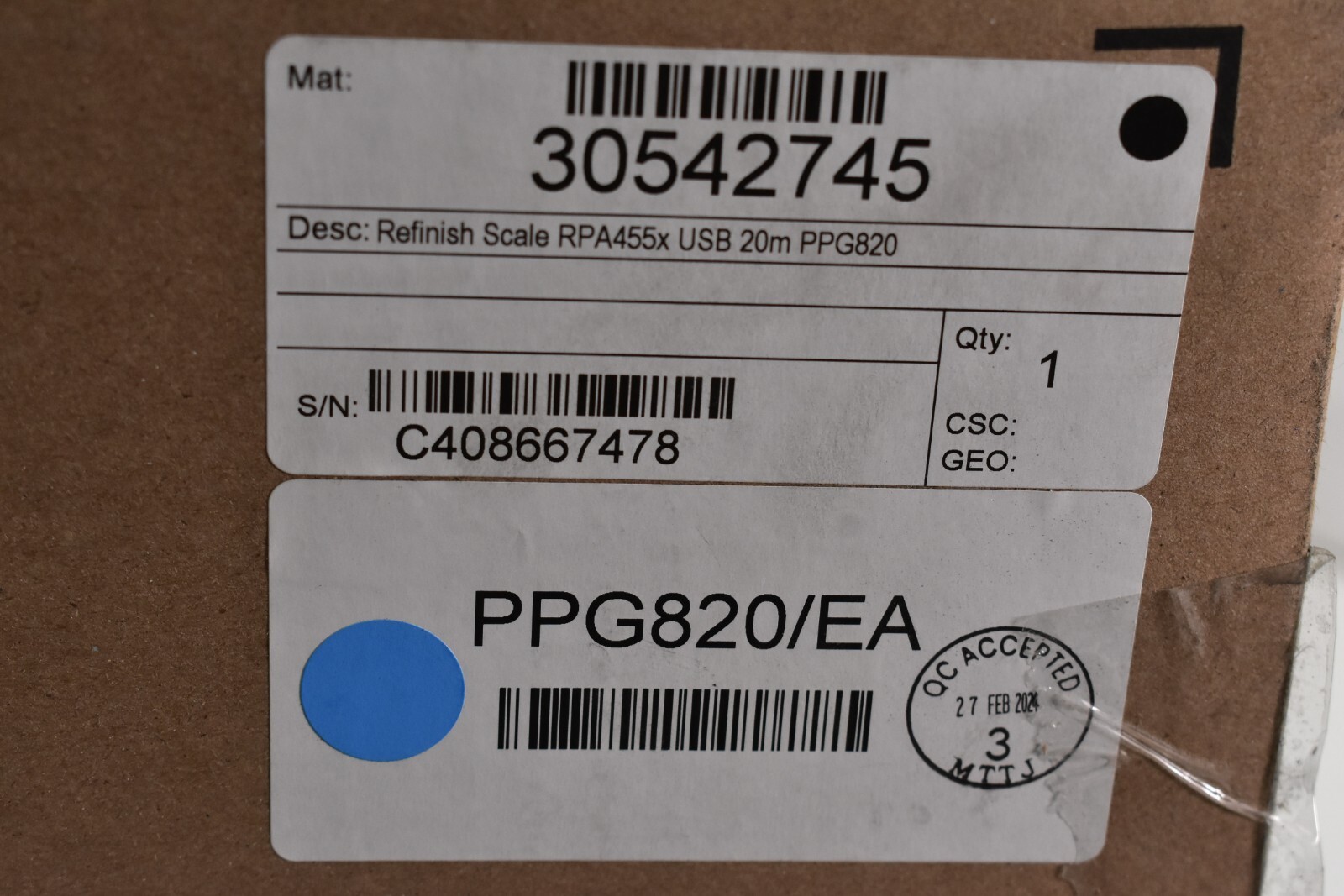 Mettler Toledo RPA455x Paint Scale APS455x Refinished RPA455X USB 20m PPG820