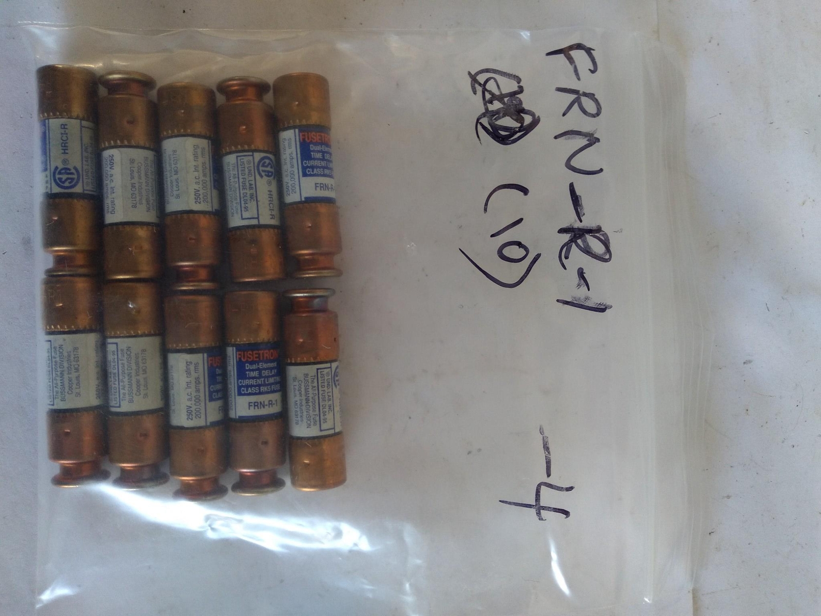 FUSETRON FRN-R-1 RK5 FUSE …. LOT OF 5