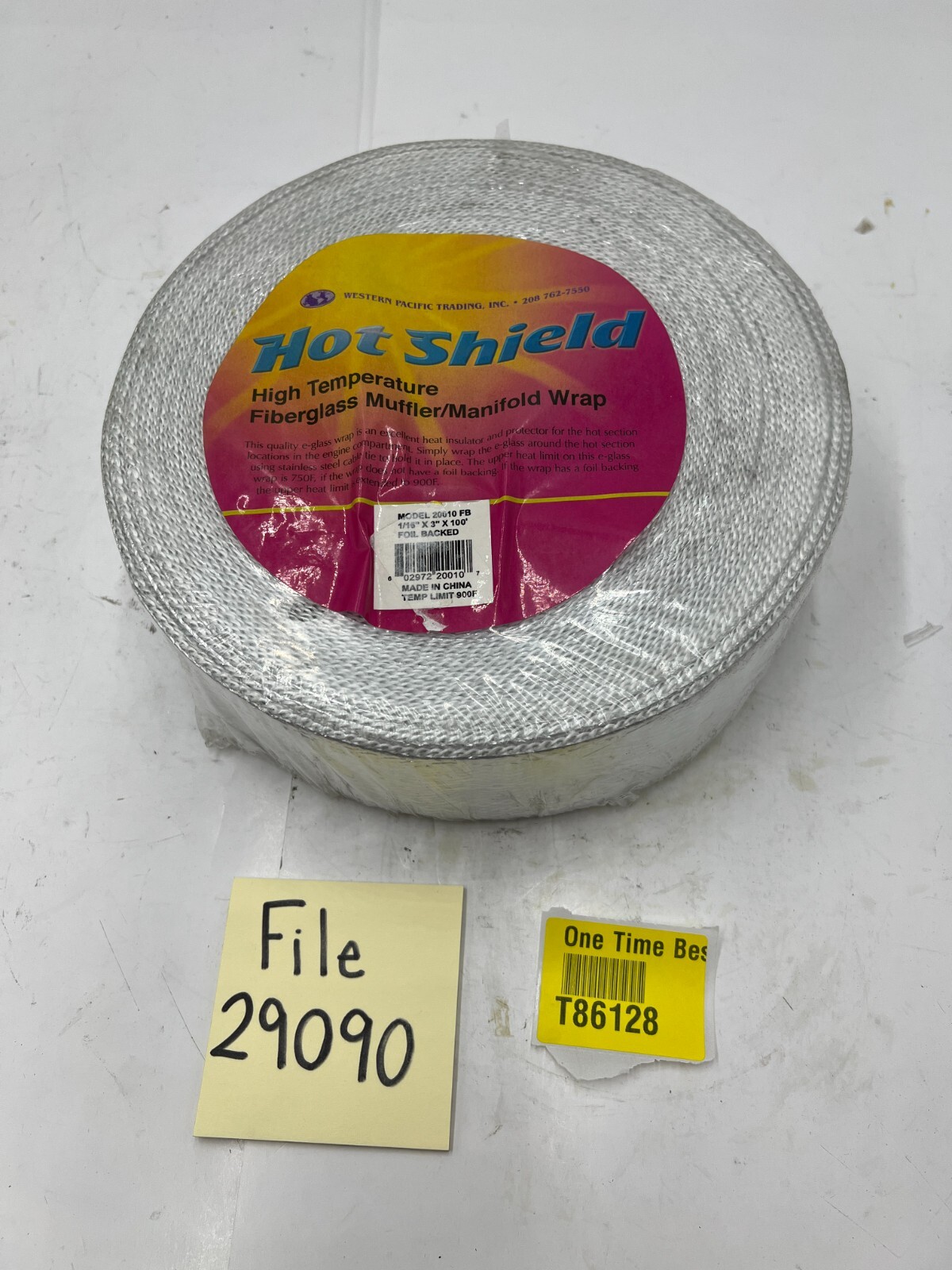 Western Pacific 20010 Trading Foil Backed Muffler Wrap 1/16″ x 3″ x 100′