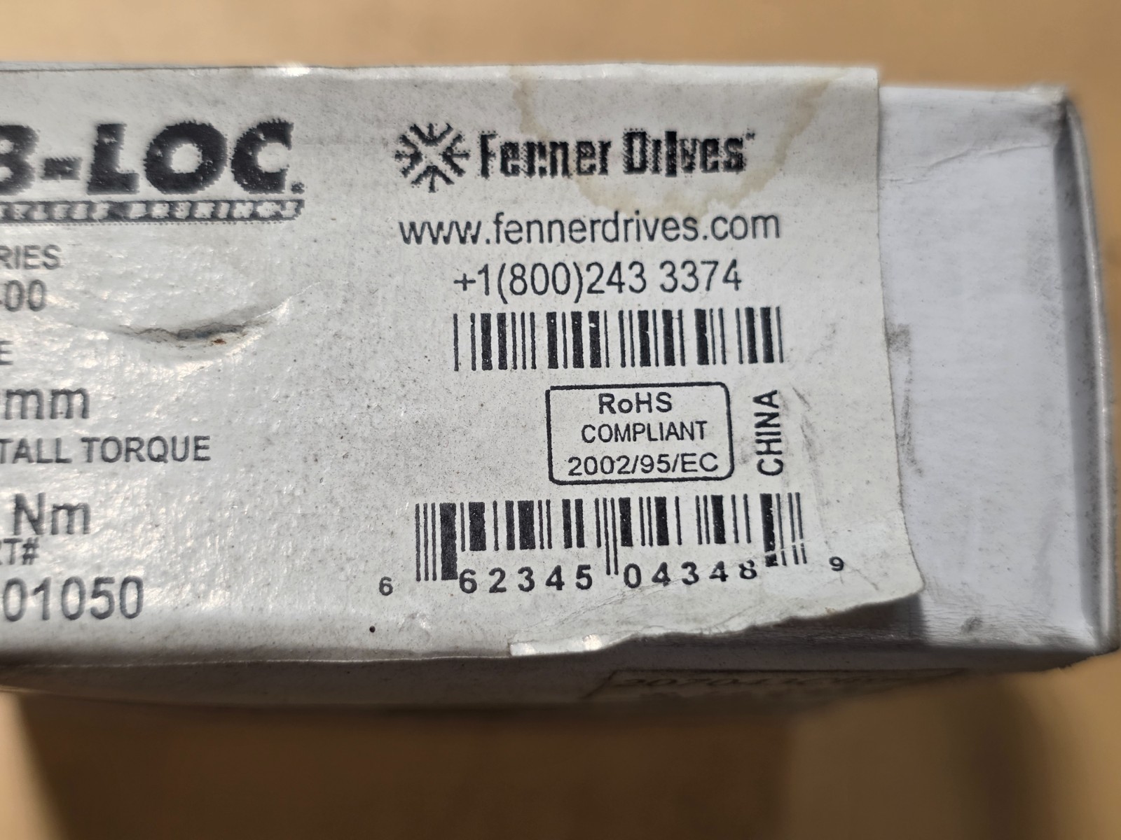 Fenner Drives B401050 B-Loc 50MM for Hunziker
