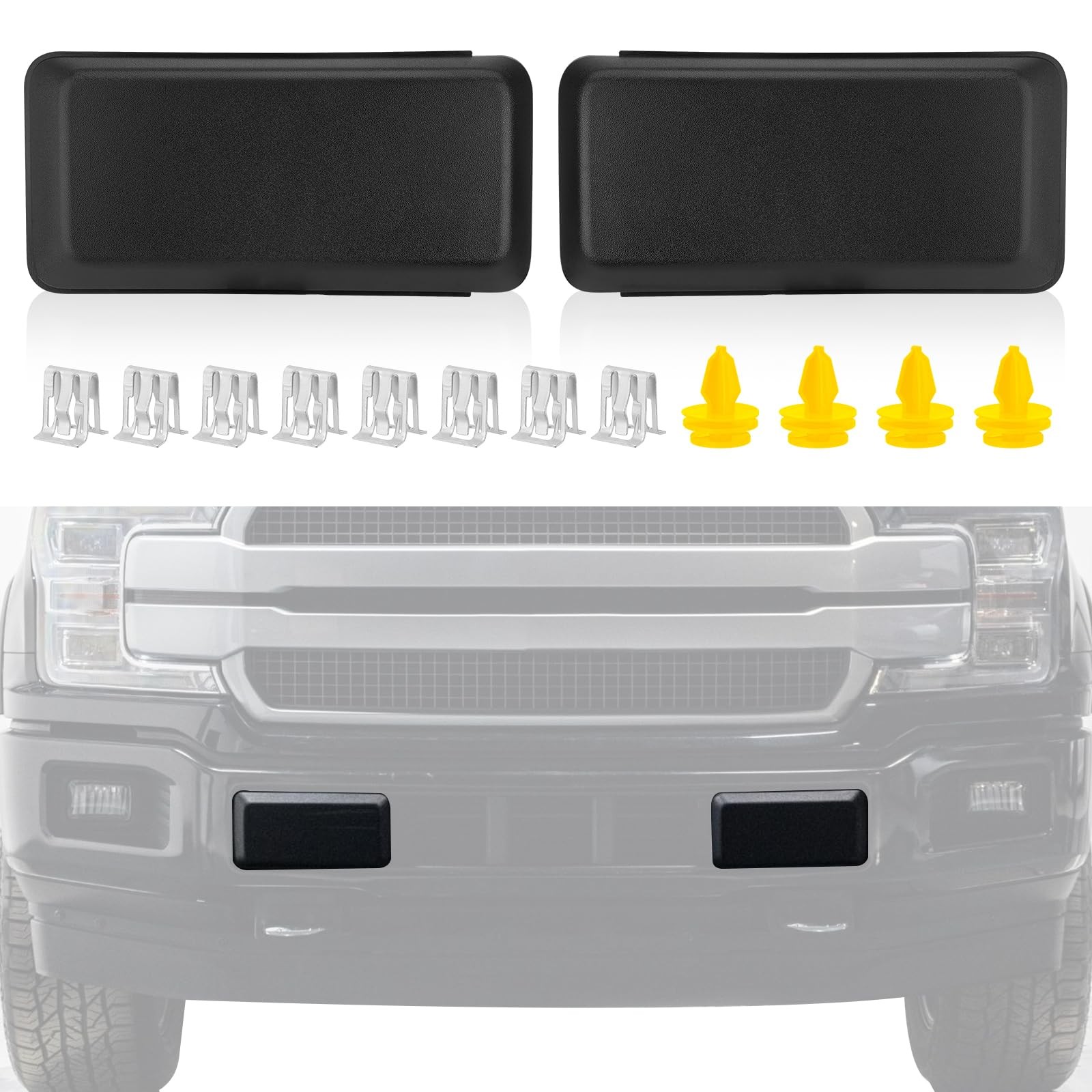 F150 Front Bumper Guard Pad Cover Compatible with Ford F-150 2018 2019 2020, …
