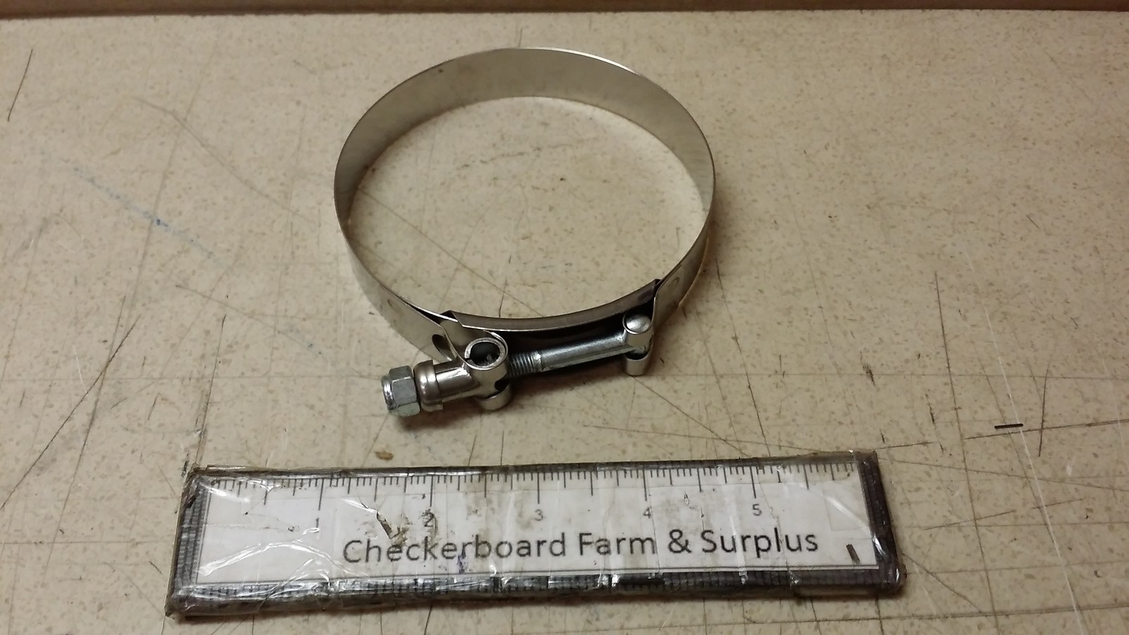 NOS Voss TCS-400 4″ x 3/4″ T-Band Stainless Steel Hose Clamp 119482-17 7220