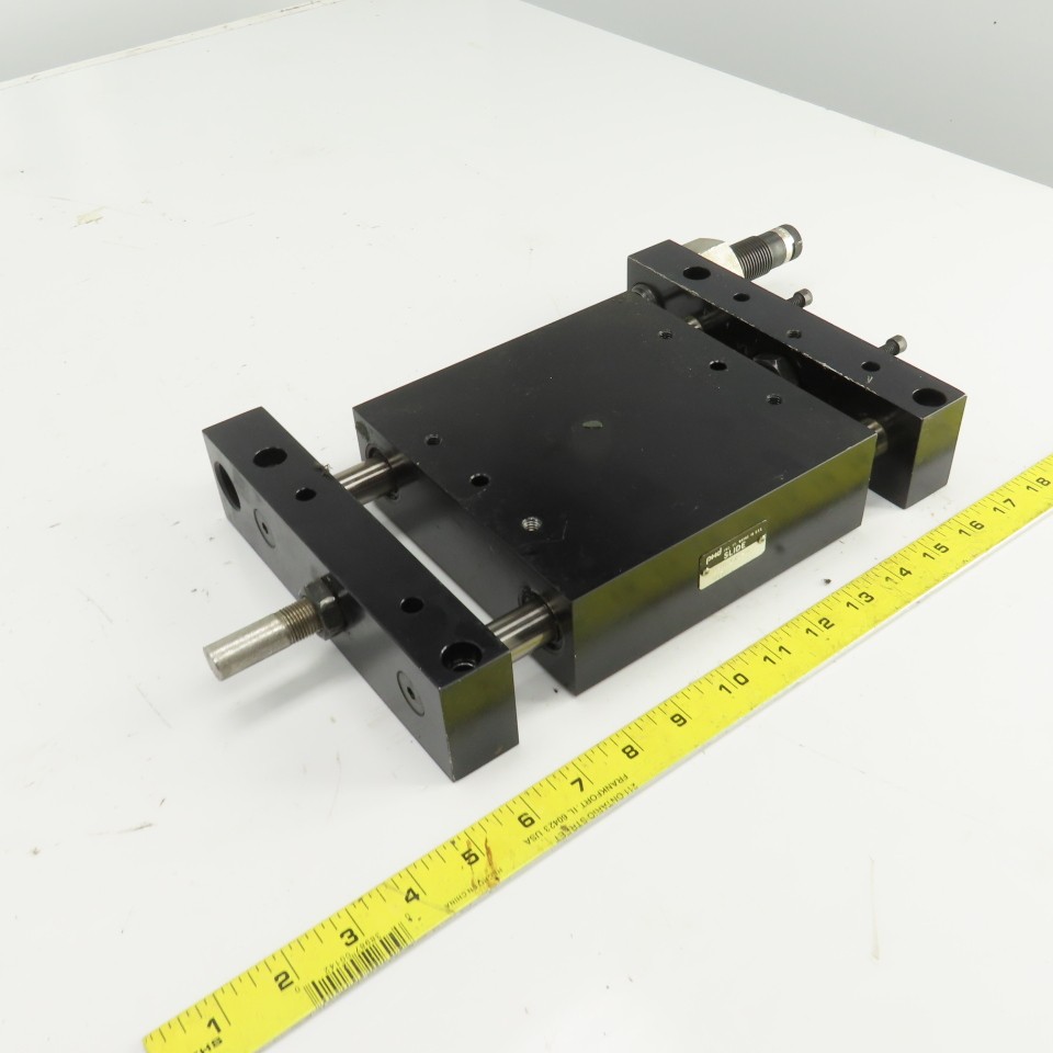 PHD BS061X2-D 6-3/4″x 6-3/4″ Base Slide Assembly 2-1/8″ Stroke W/Adjustable Stop