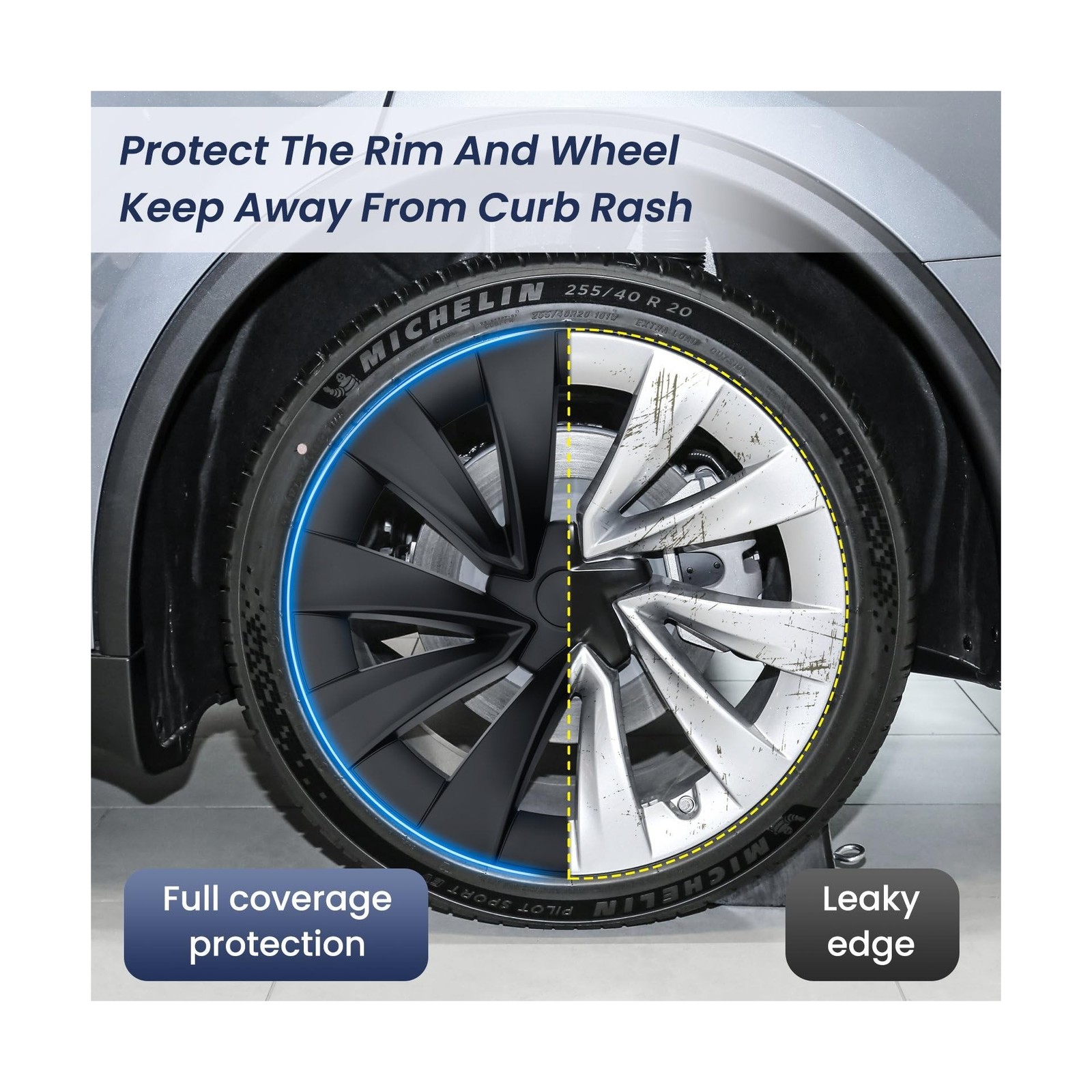 Model Y Wheel Covers 20 inch Juniper Helix 2.0 2025 2026, 20″ Matte Black Whe…