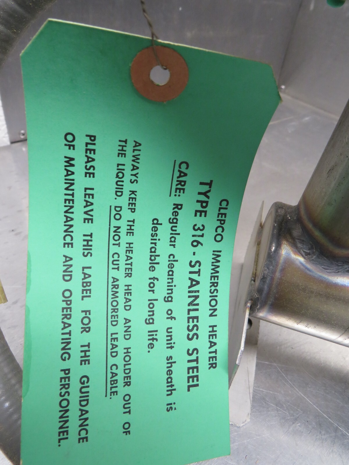 Clepco SL 2215 R6 2KW 240V Immersion Heater SS