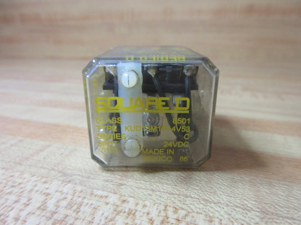 Square D 8501-KUD13M1P14V53-24V DC Relay 8501-KUD13M1P14V53 Series C