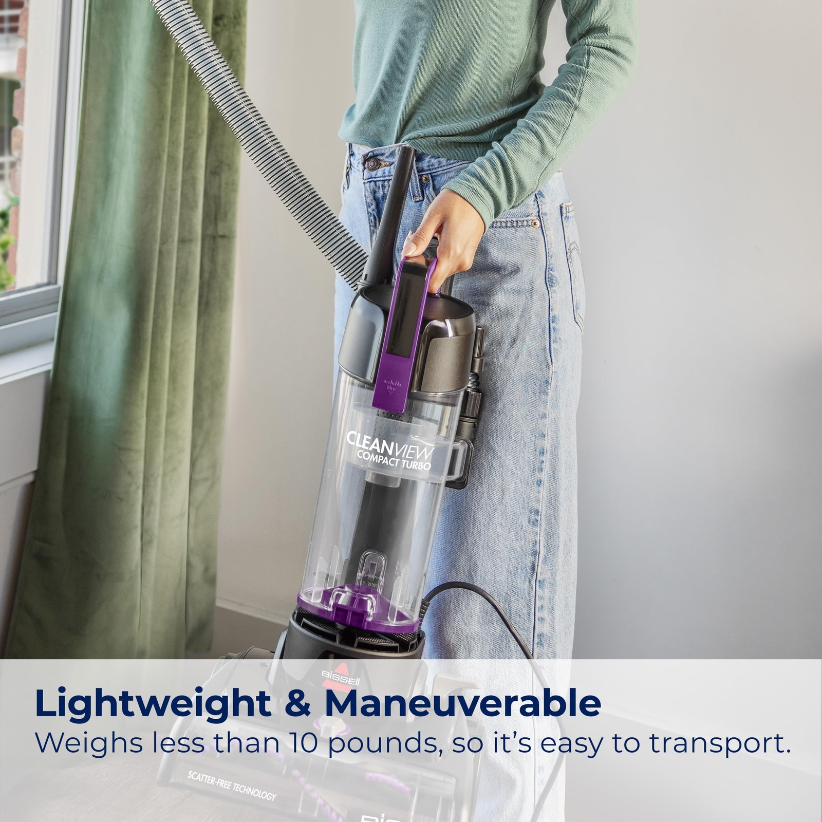 Bissell CleanView Compact Turbo Upright Vacuum with Quick Release Multicolor