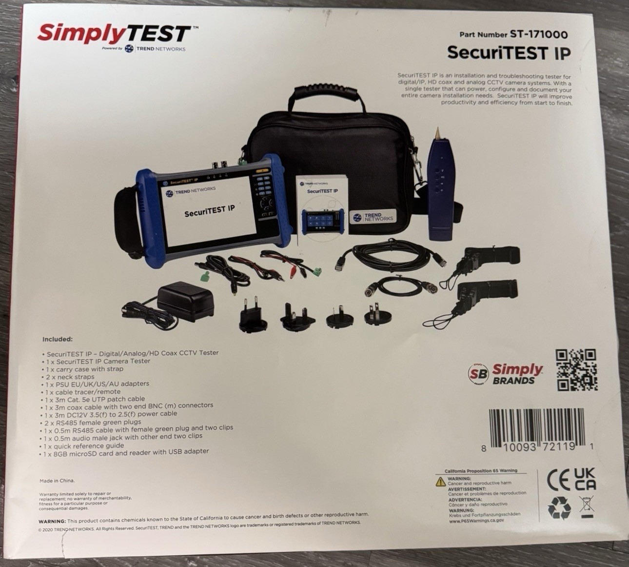 TREND Networks ST-171000 SecuriTEST IP Digit/Analog/HD Coax CCTV Tester