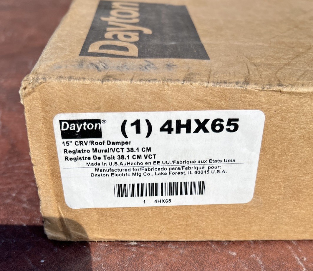 New Dayton 4HX65 Damper Roof Mount