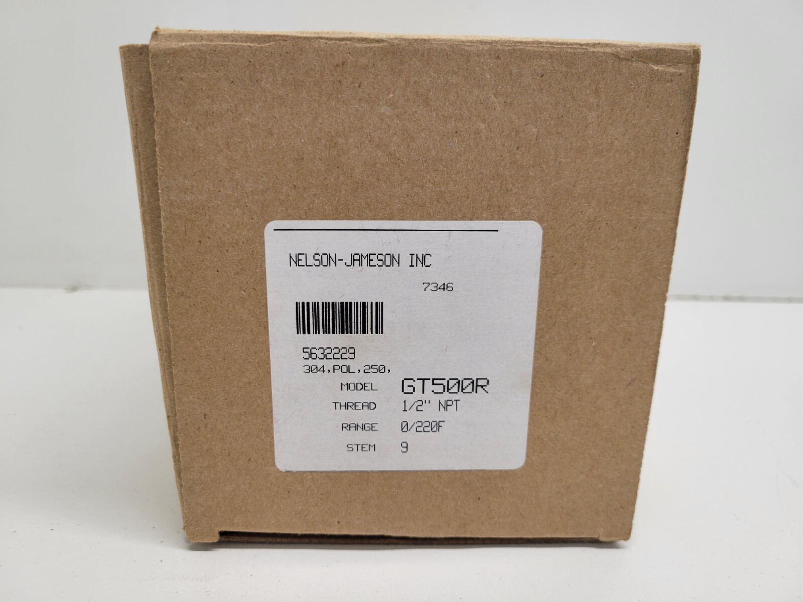 NEW IN BOX! NELSON JAMESON 0/220F TEMPERATURE GAUGE GT500R