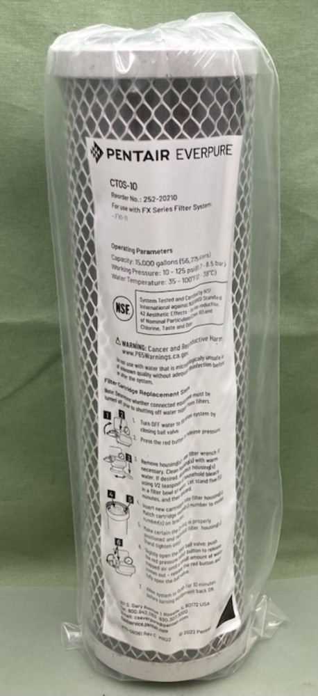 Everpure 252-20210 Water Filter Cartridge CTOS-10 New Genuine