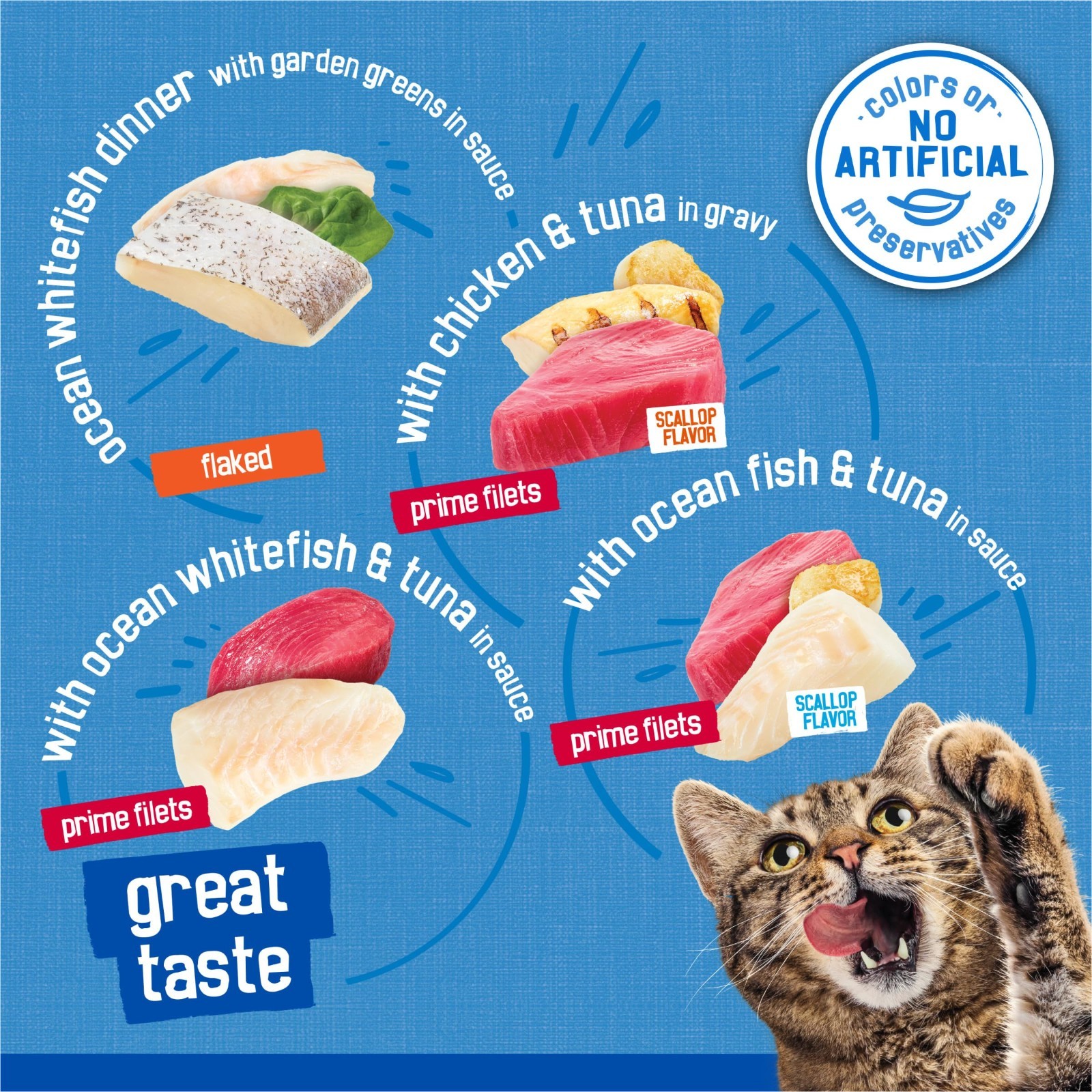 2 PACK Purina Friskies Wet Cat Food Variety Pack, Oceans of Delight Flaked, 48ct