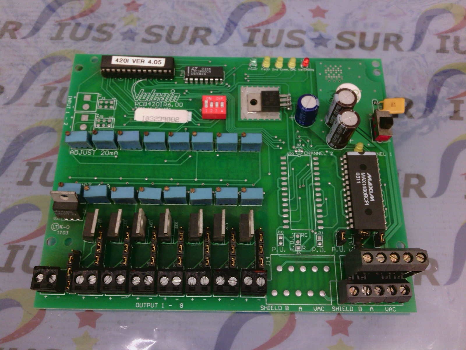 USSP Vulcain PCB420IR6.00 PCB420IR600 Digital Analog Converter PCB Board I/O