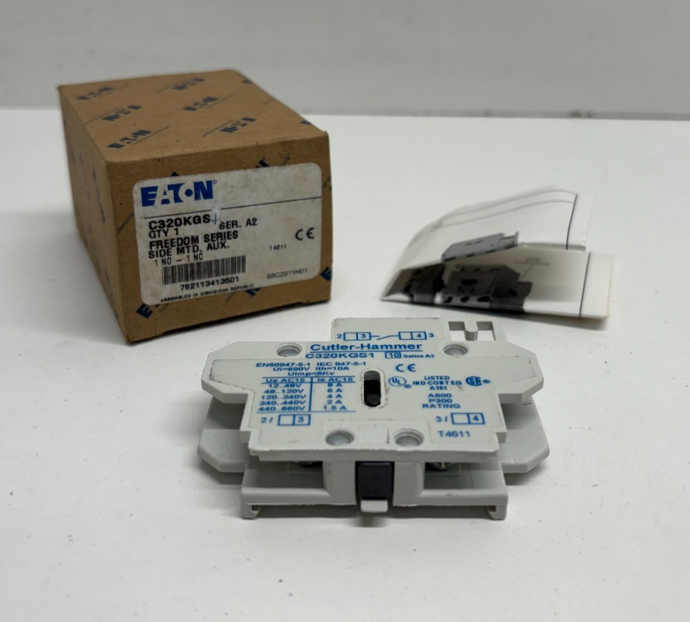 NEW IN BOX! EATON CUTLER-HAMMER AUXILIARY CONTACT C320KGS1