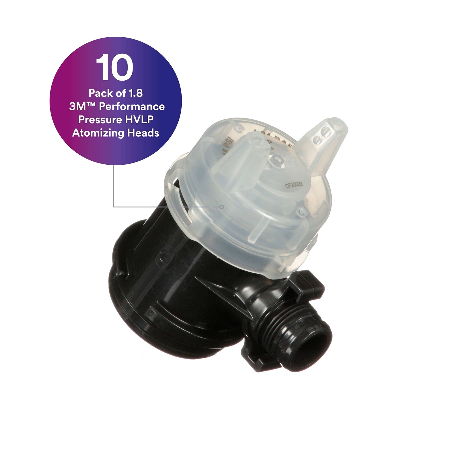 3M Permance Pressure HVLP Atomizing Head Refill Kit 26818 Size 1.8 Clear