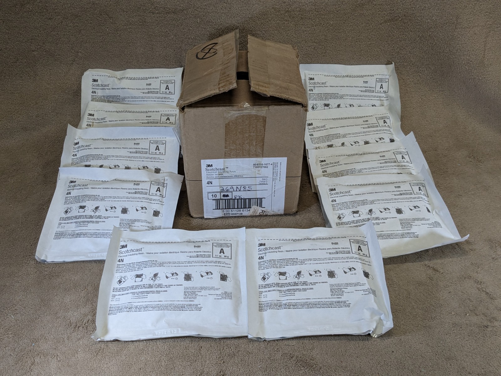 3M Scotchcast Electrical Insulating Resin 4N Size A Pack of 10 369N85