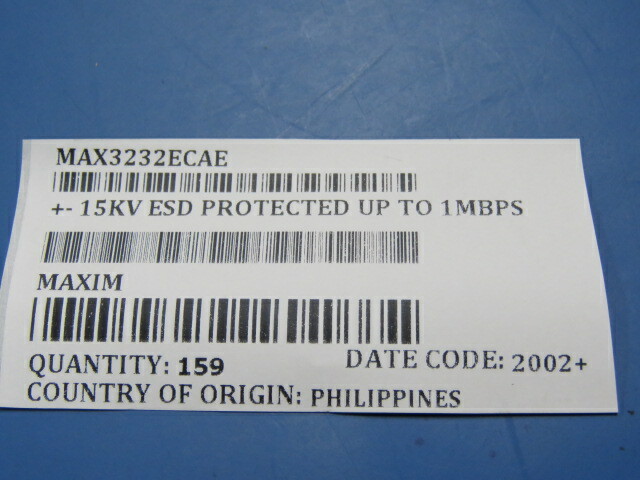 MAXIM MAX3232ECAE Qty of 10 per Lot RS-232 Interface IC A +/- 15kV ESD-Protecte