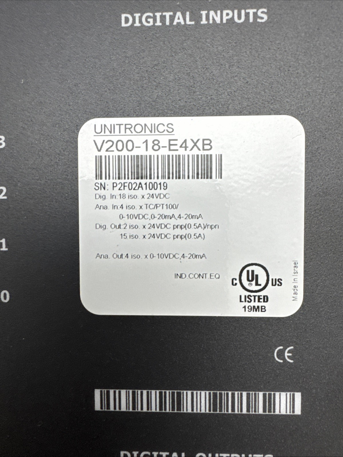 UNITRONICS V570-57-T20B-J / V200-18-E4XB