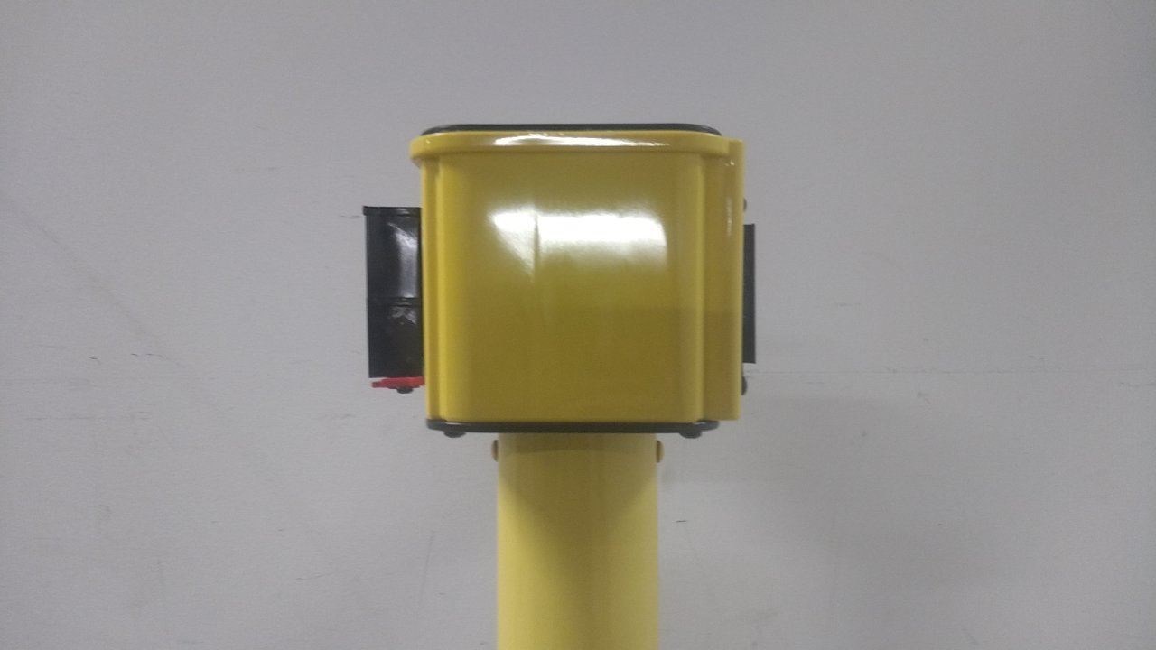 Retracta-Belt PM412-30YA-BYD 2 In Belt Width 30 Ft Belt L Barrier Post with Belt