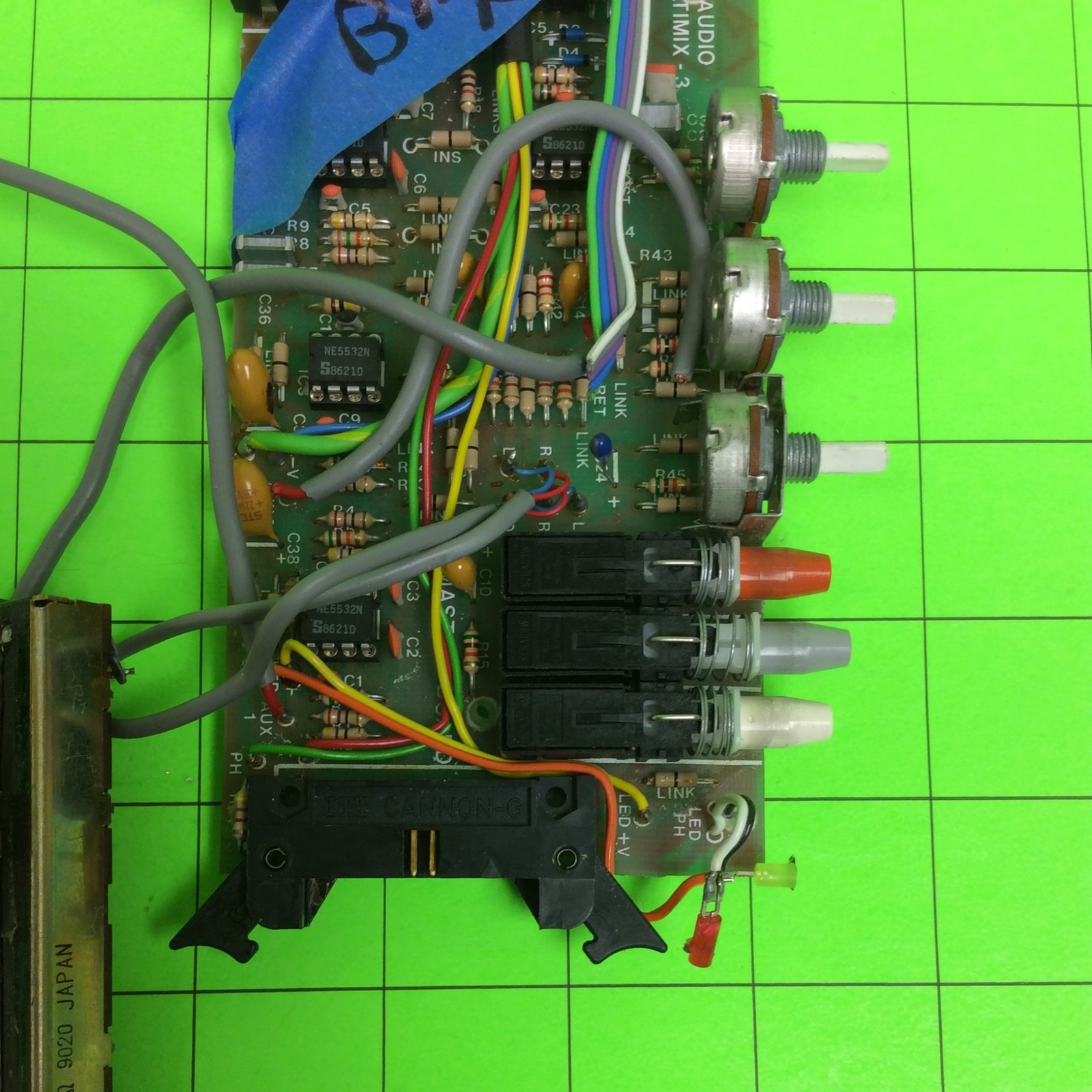 Hill MM1X Audio Mixer MULTIMIX-3 Board (BROKEN Knob)