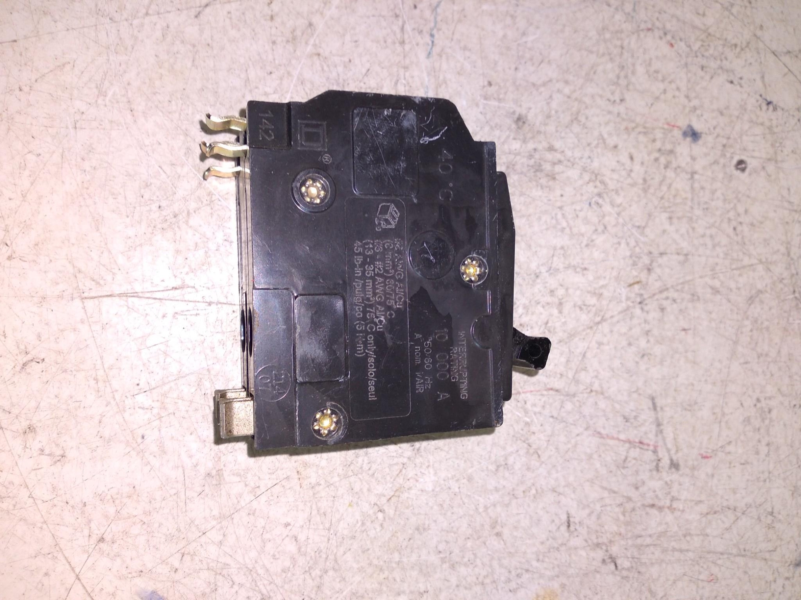 Square D Plug in Circuit Breaker (2 Pole) 40 Amp 120/240 VAC #1D311(Q0240) D146