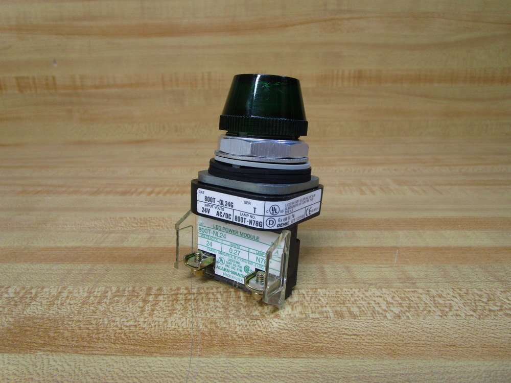 Allen Bradley 800T-QL24G Pilot Light 800TQL24G W/800T-NL24