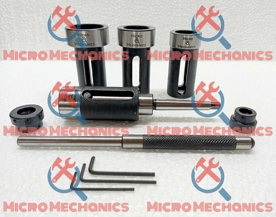 10x Die Holder Kit For Lathe Tailstock Morse Taper # 1 Sliding Action- Inch & MM