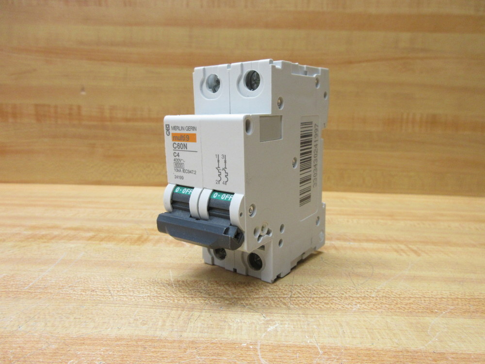 Merlin Gerin 24199 Square D 4A Circuit Breaker C60N