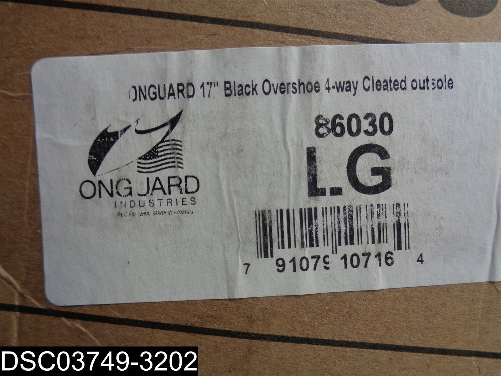 1 Pair 86030 Size Large ONGUARD 17″ Black Overshoes 4 Way Cleated Boots