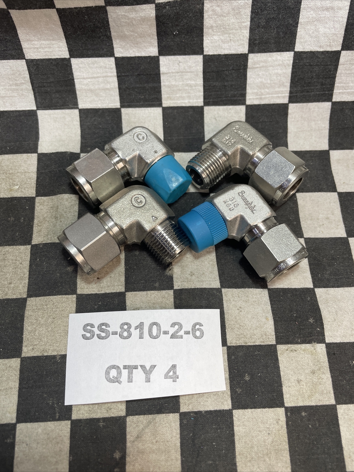 SWAGELOK SS-810-2-6, SS-810-2-4, ELBOW MALE 1/2″, LOT OF 5 SHIPSAMEDAY#1374V3