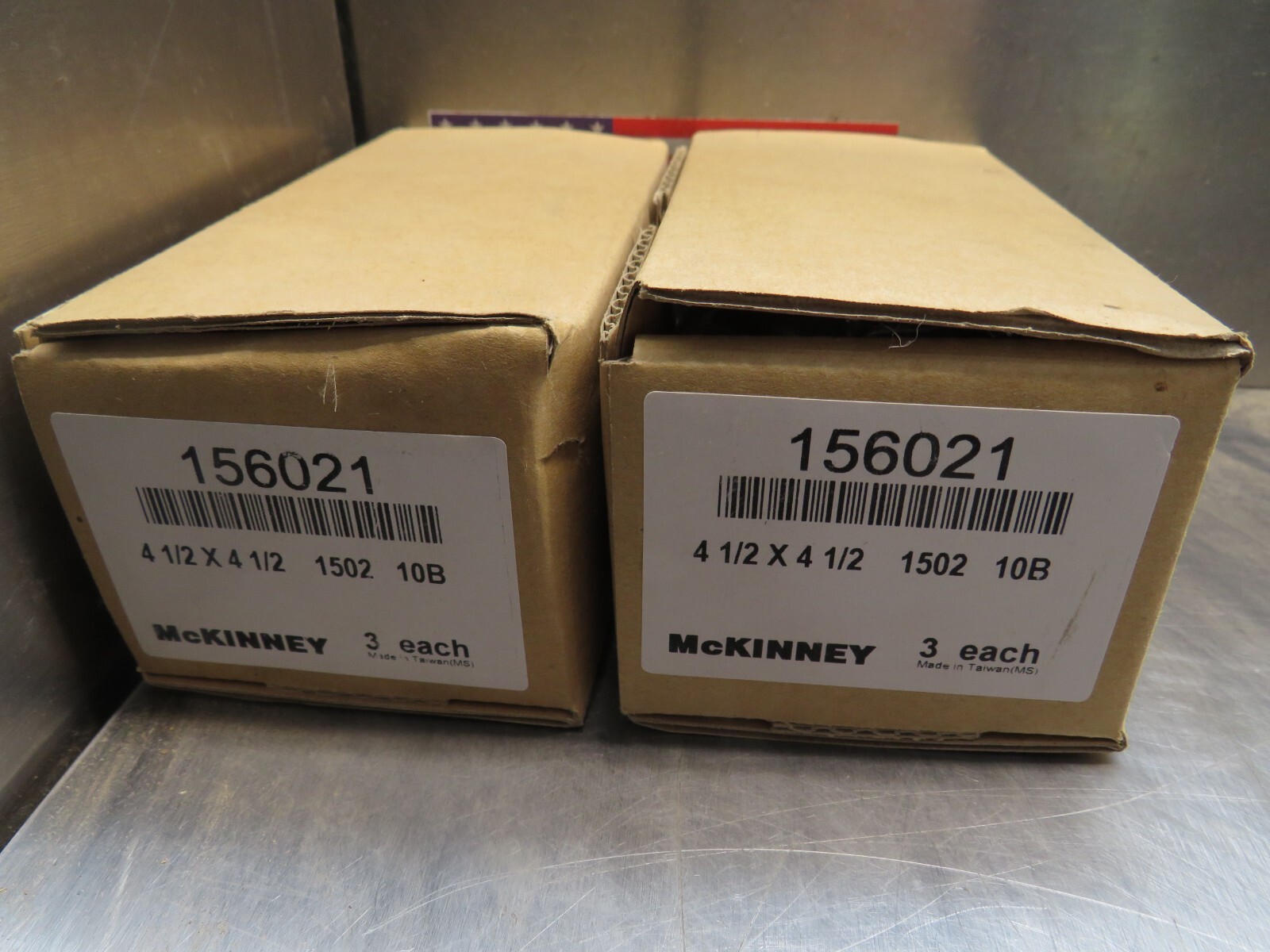 McKinney 156021 Hinge 4-1/2 x 4-1/2 1502 10B Lot of 2 Sets