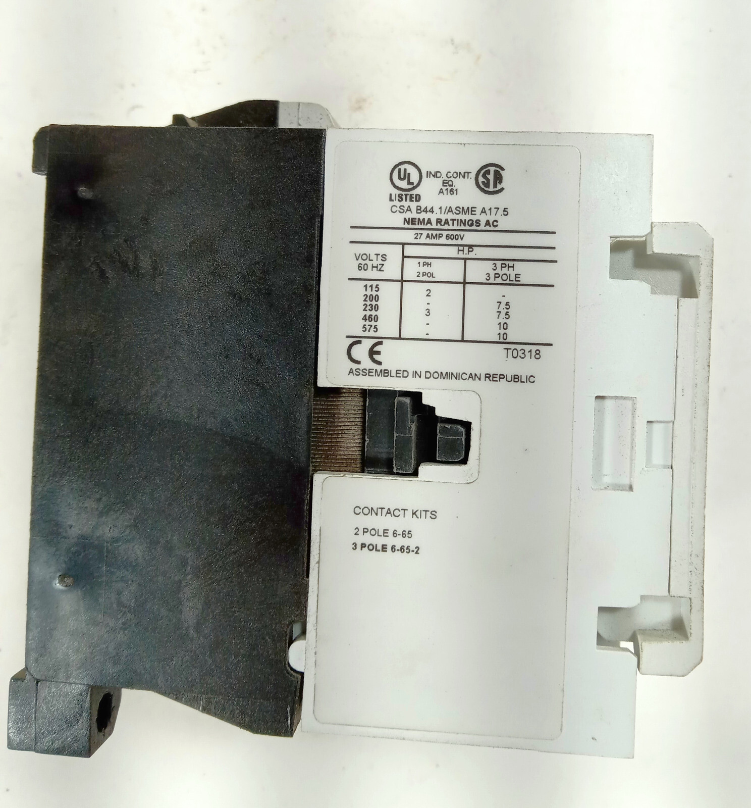 1 USED EATON AN19DN0 SER B1 COIL MOTOR STARTER W/ C320KGS1 CONTACT *MAKE OFFER*
