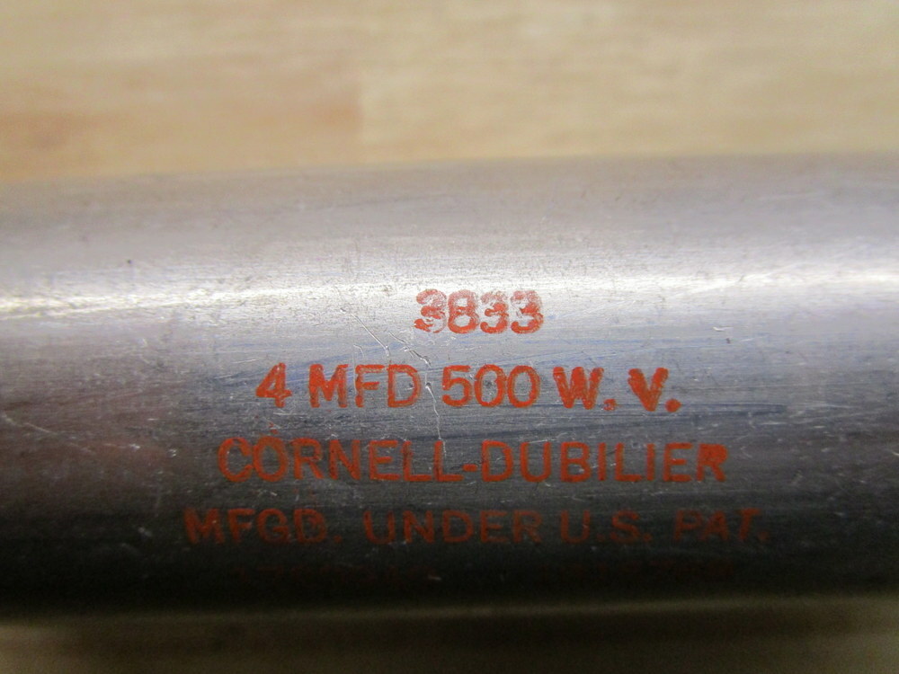 Cornell-Dubilier 3833 Capacitor