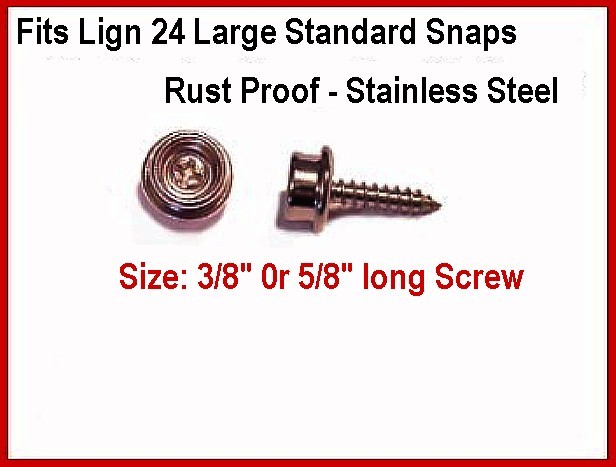 Snap Screw in Studs Snap Fastener 5/8″ Stainless Steel 20 part TARPS CANVAS USA