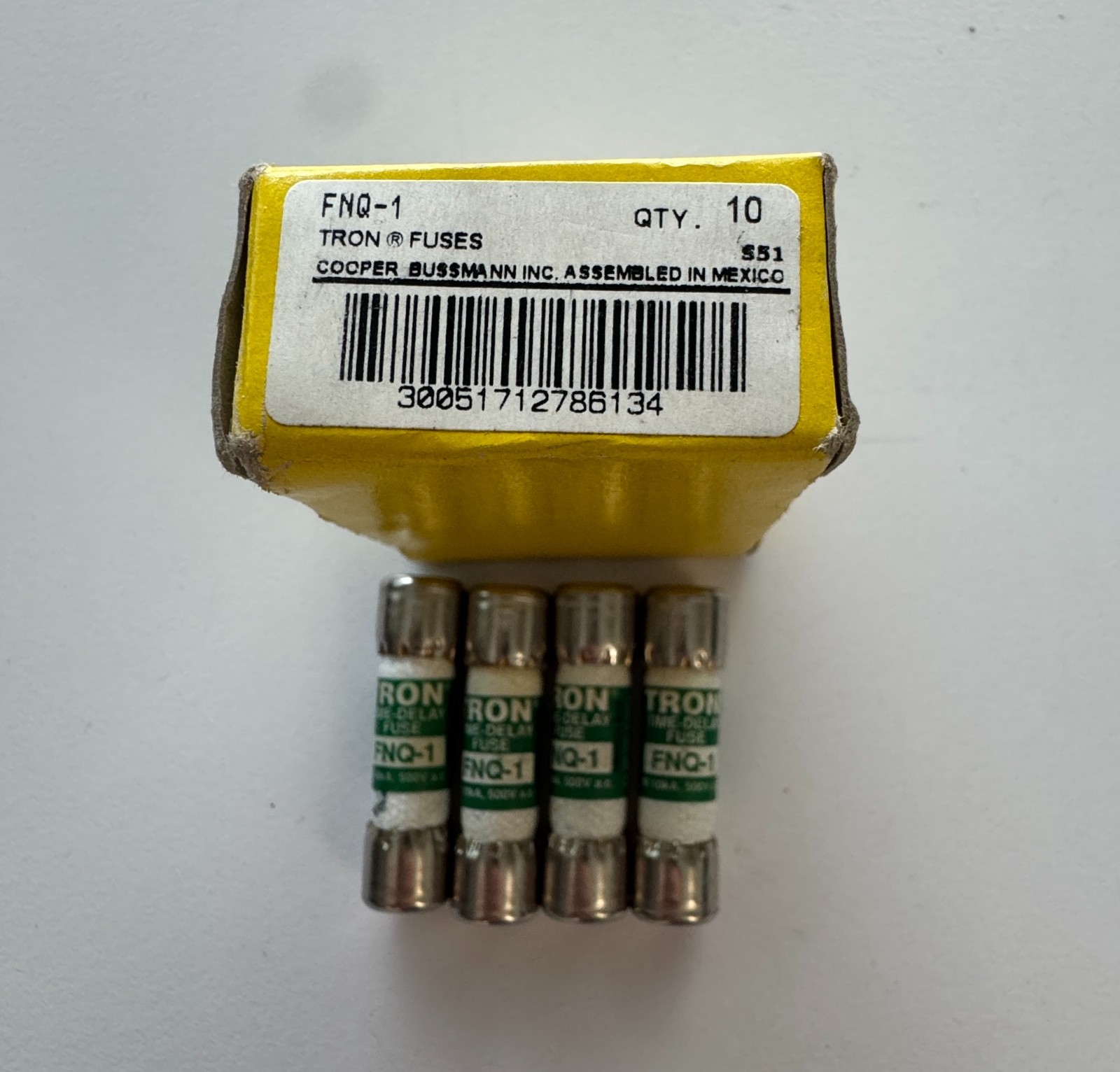 Bussman Cooper FNQ-1 Tron Time Delay Fuse Qty 14