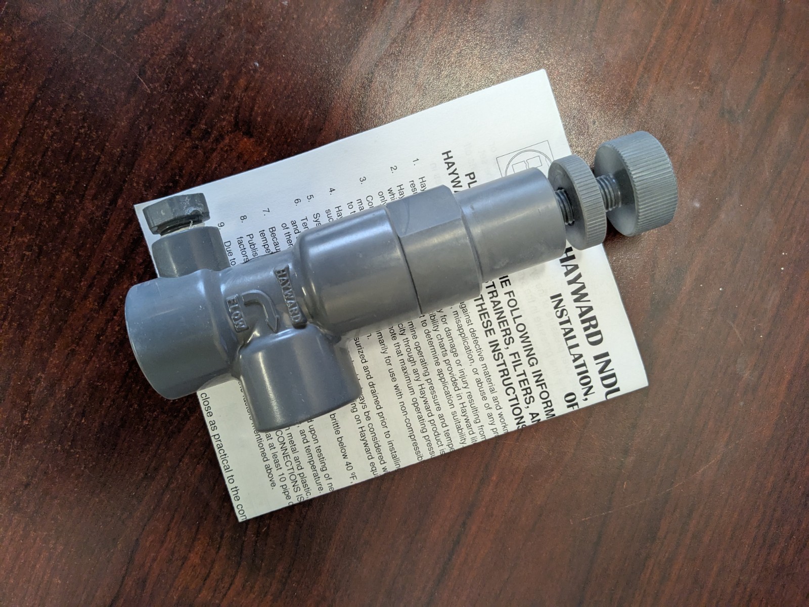 HAYWARD RV1050T Adjustable Relief Valve,1/2In,25 psi,PVC 3HMD7
