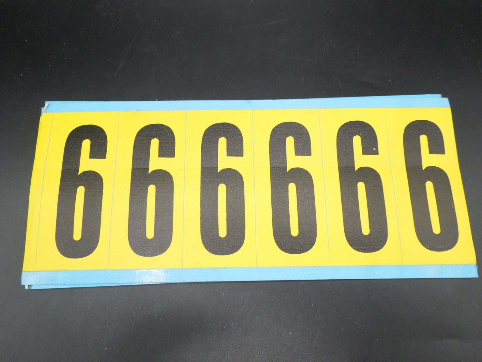 NEW BRADY 1 1/2 X 3 1/2″ YELLOW NUMBER LABEL SELF STICK # 6 OR 9