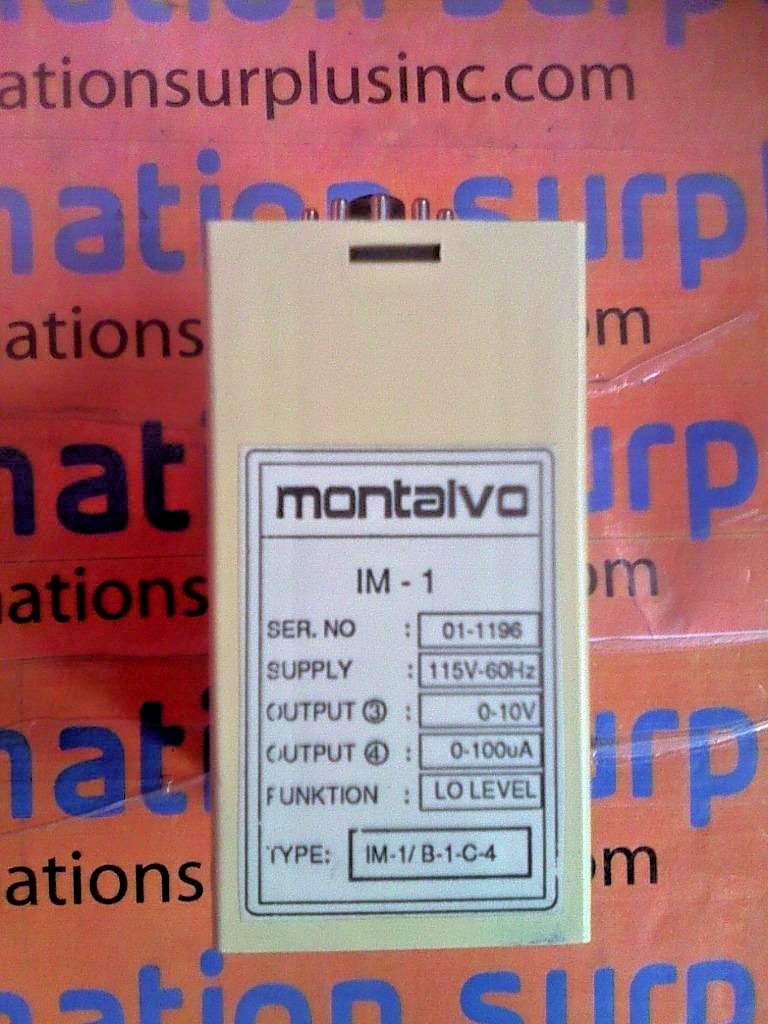 MONTALVO IM-1 TYPE IM-1/B-1-C-4 TRANSDUCER AMPLIFIER WOW!!
