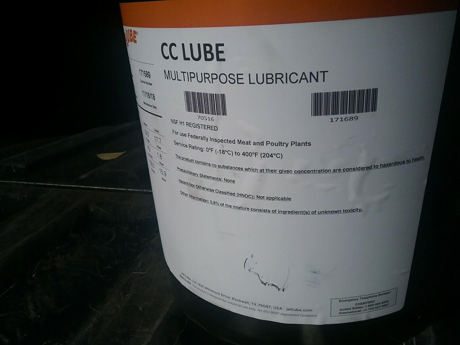 JET-LUBE 70516 35 lbs,Jug,General Purpose Lubricant