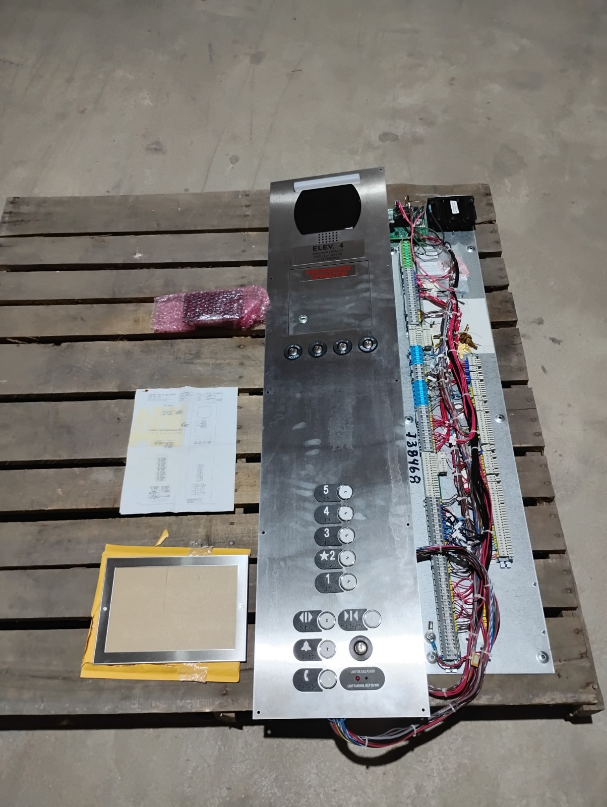Otis 2500DX Stainless Elevator Car Operating Panel Kit
