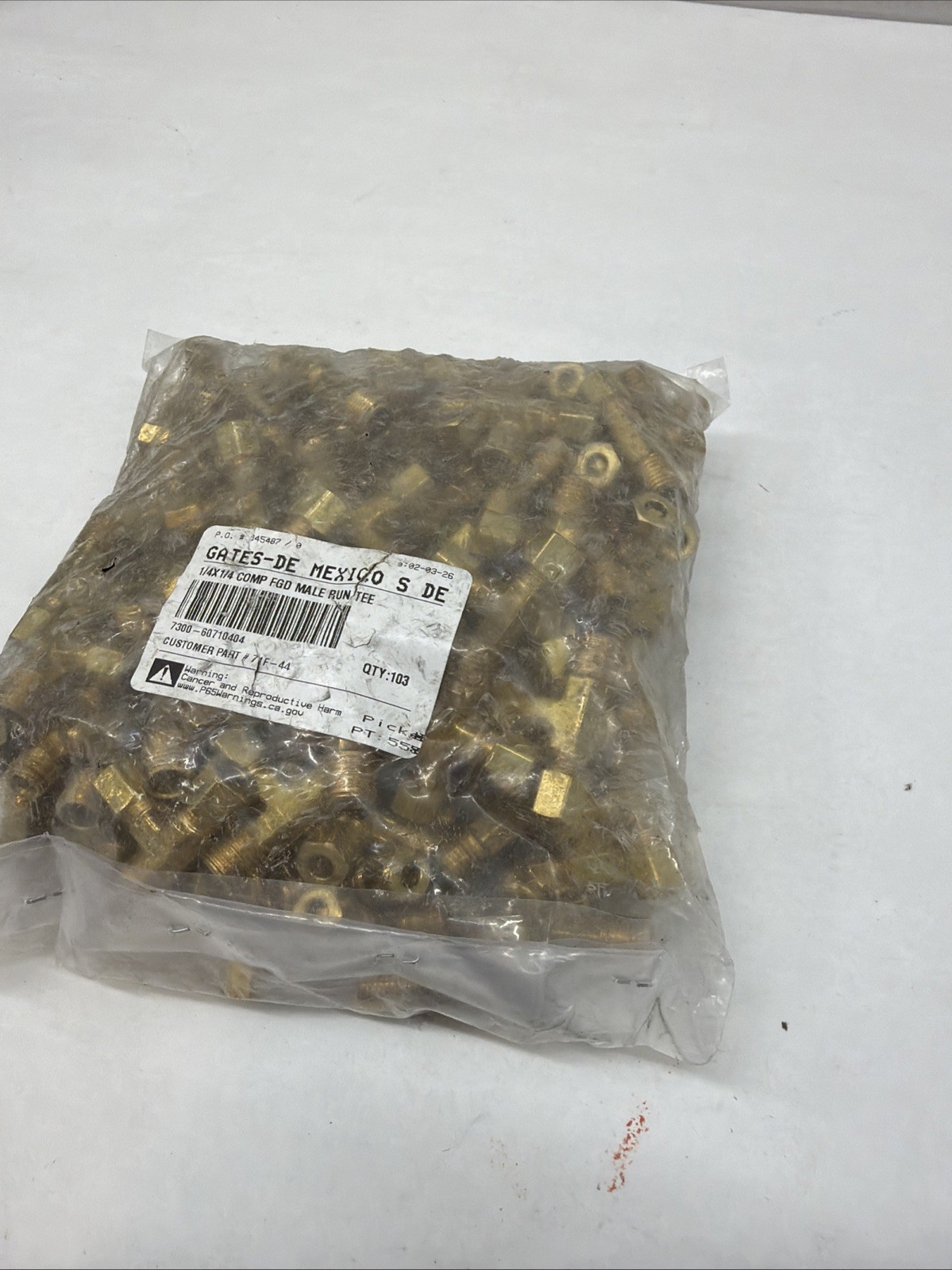 Midland – 71F-44 – 1/4 OD COMP X 1/4MPT Male RUN 103 Pack